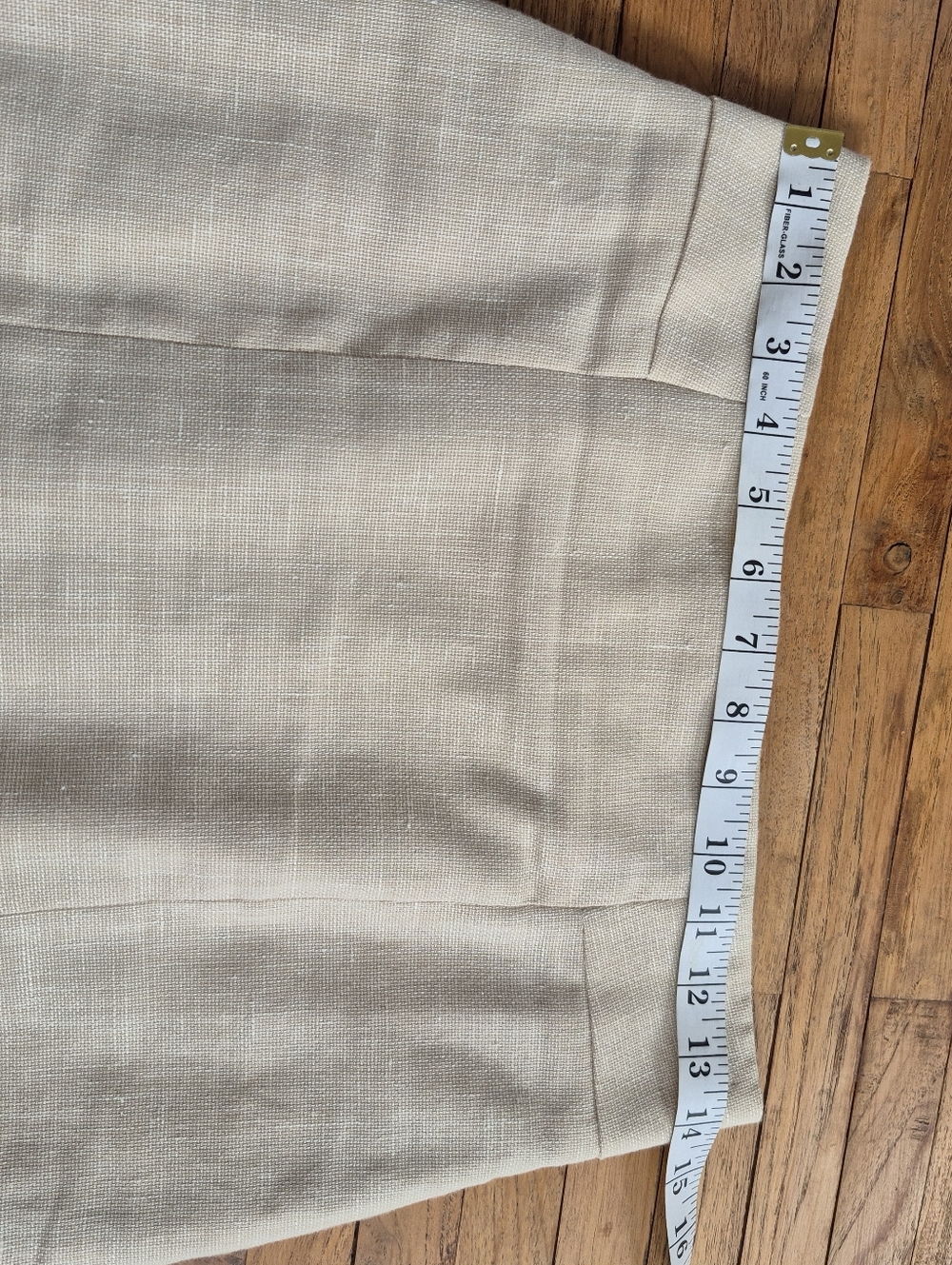 size 2 Ann Taylor Cream linen Pencil Skirt Waist: 27-28" - Picture 5 of 7